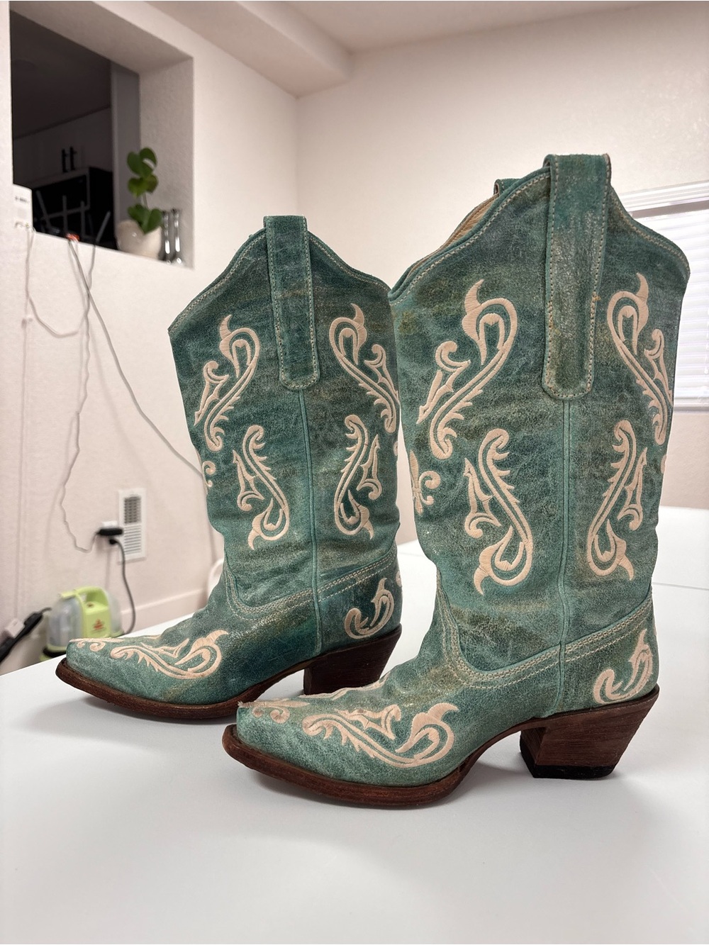 Corral Boots R1973, Cortez Boot in Turquoise, Western Women’s